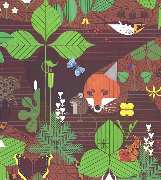 Charley Harper 治愈插画示例