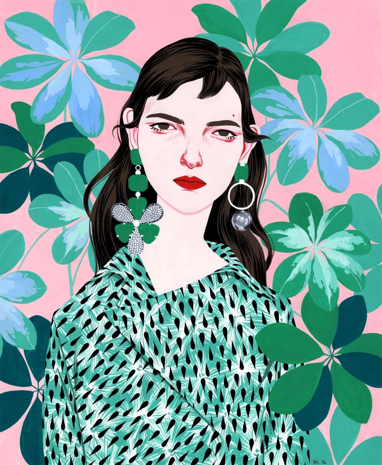 Abbey Lossing 治愈插画示例