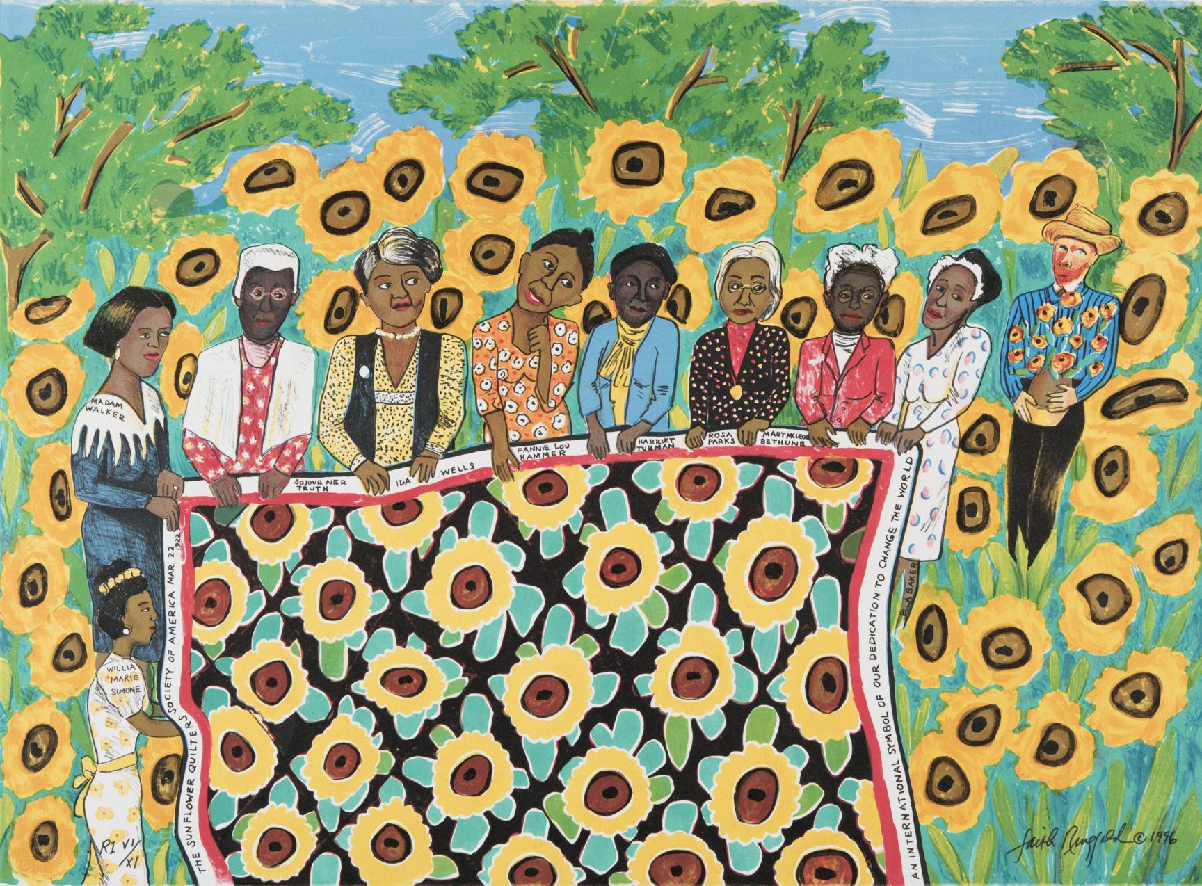 Faith Ringgold peace 治愈插画示例