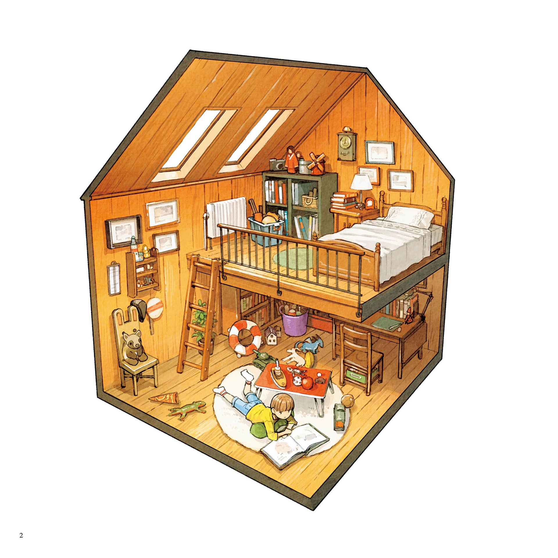 Seiji Yoshida 治愈插画示例
