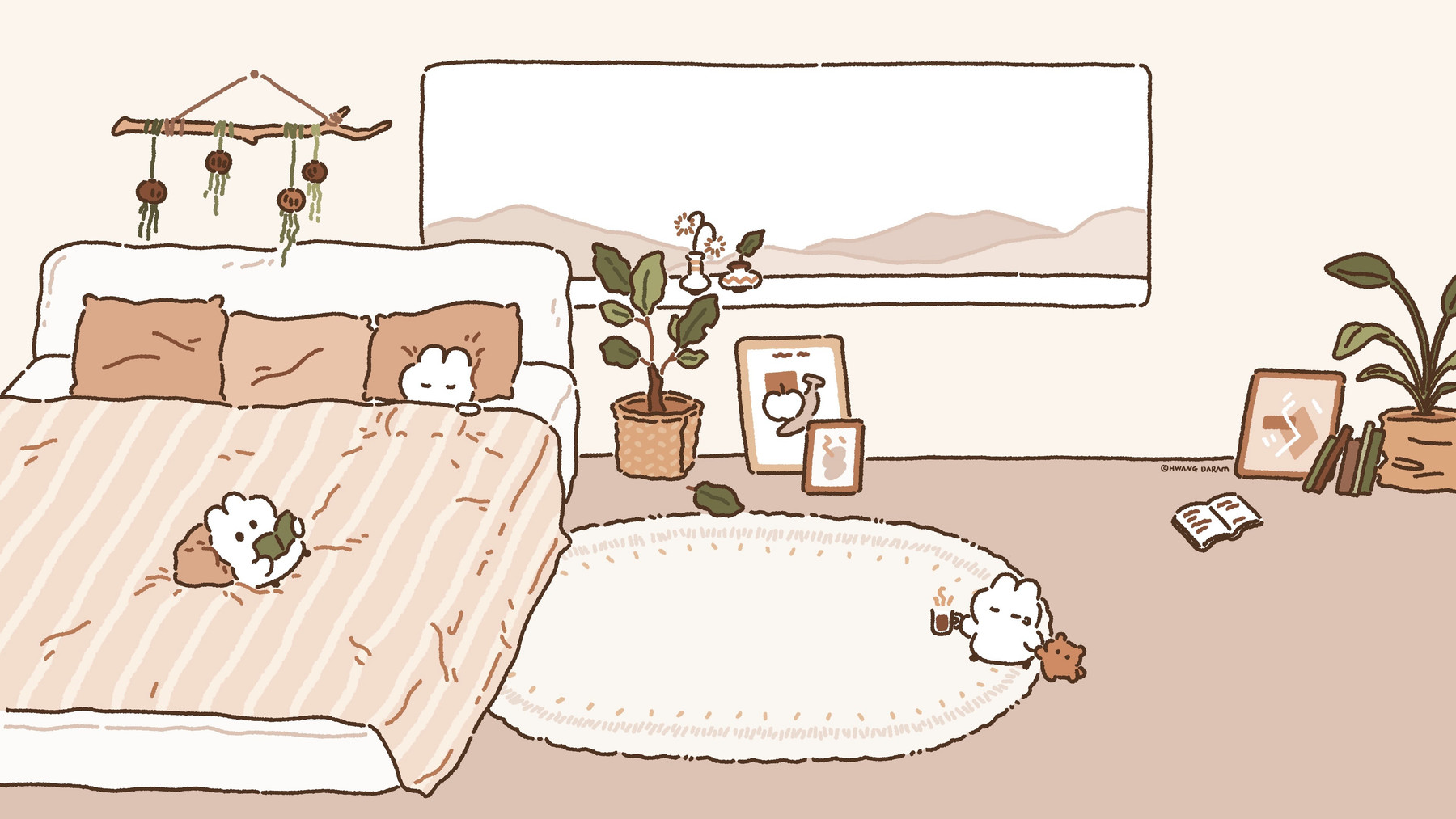 황다람 治愈插画示例