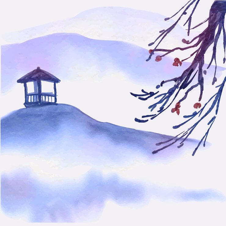 Korean Watercolor Studio 治愈插画示例
