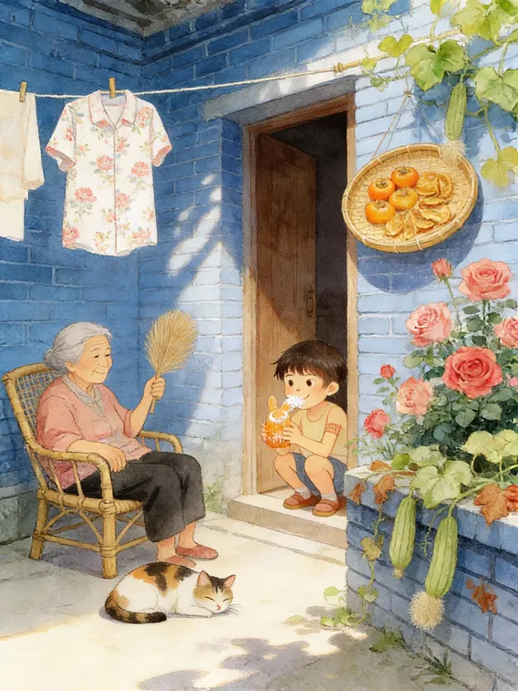 嘉嘉 治愈插画示例