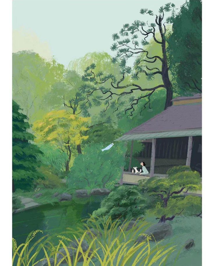 卤猫 Oamul 治愈插画示例
