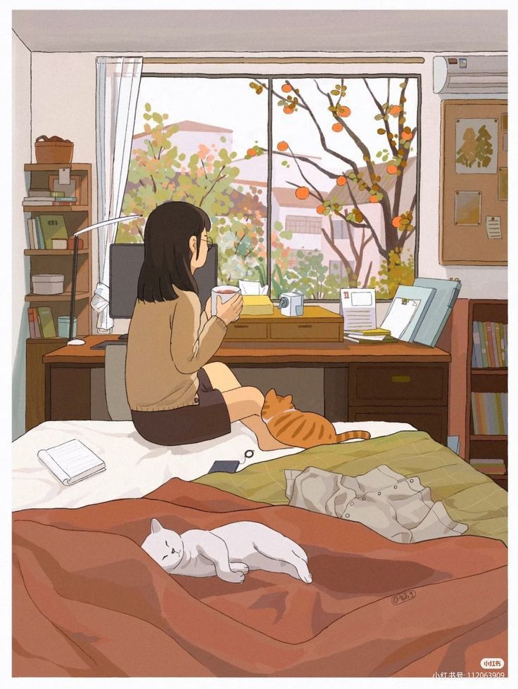 温柔生活插画档案 治愈插画示例